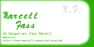 marcell fass business card